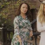 Charlotte’s green floral print dress on And Just Like That