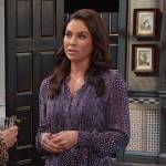 Chloe’s purple printed dress on Days of our Lives