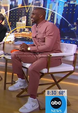 Chris Paul's pink shirt and pants on Good Morning America