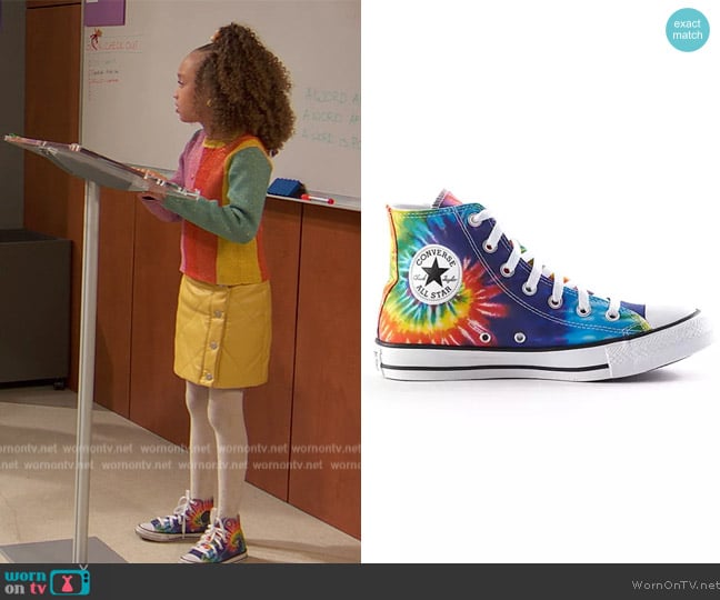 Converse Chuck Taylor All-Star Tie-Dye Sneakers worn by Alice Baxter (Mykal-Michelle Harris) on Ravens Home