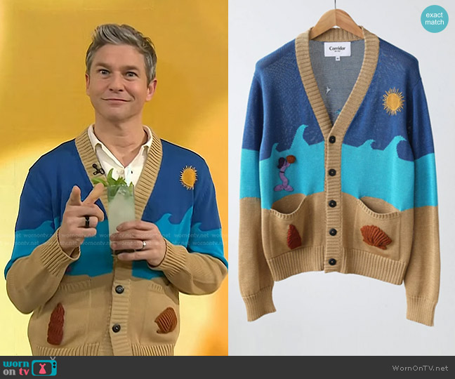 Corridor Rockaway-Cardigan worn by David Burtka on Today