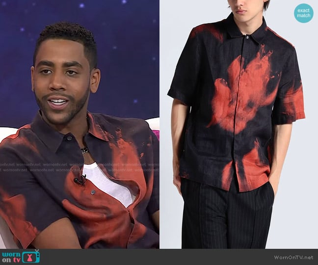 Cos Short Sleeved Linen Shirt worn by Jharrel Jerome on Today