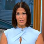 Dana Jacobson’s light blue keyhole dress on CBS Mornings