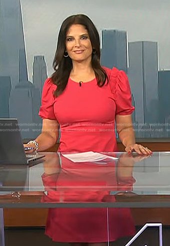 Darlene's pink puff sleeve dress on Today