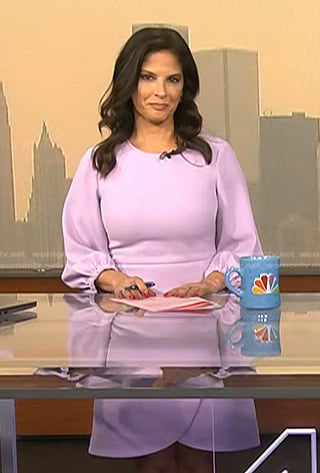 Darlene's pink tulip hem dress on Today