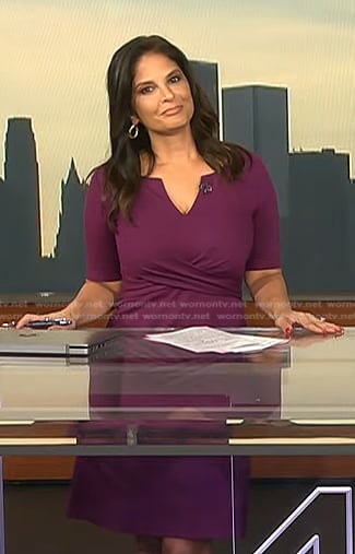 Darlene’s purple twist front dress on Today