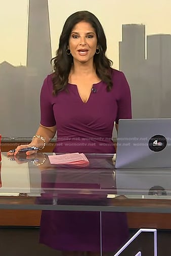 Darlene’s purple twist front dress on Today