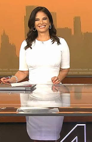 Darlene's white sheath dress on Today