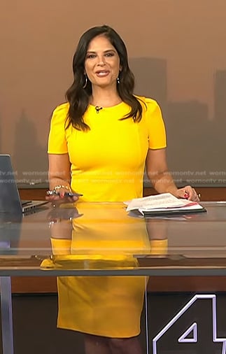 Darlene’s yellow short sleeve dress on Today