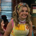 Destiny’s fruit print knit vest on Bunkd