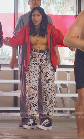 Devi's printed pants on Never Have I Ever