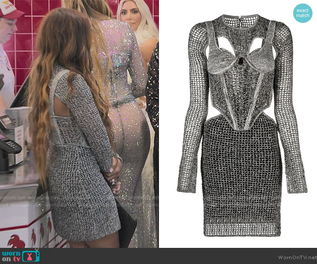 Dion Lee Crochet Cut-out Dress worn by Khadijah Haqq (Khadijah Haqq) on The Kardashians