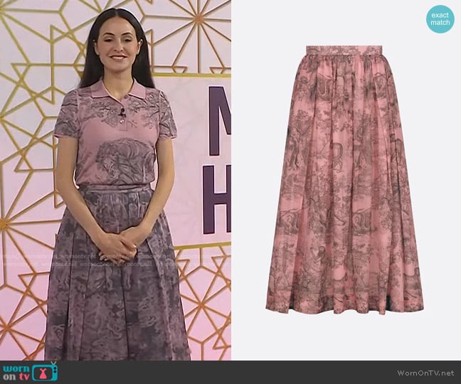 Dior Dioriviera Flared Skirt worn by Melanie Hamrick on Today