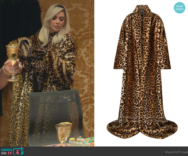 Kim Kardashian Wears Leopard Print Bodysuit After Dolce & Gabbana