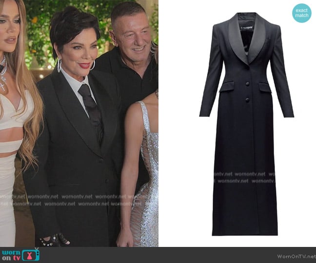 Dolce and Gabbana Long Coat worn by Kris Jenner (Kris Jenner) on The Kardashians