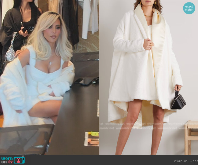 Dolce and Gabbana Cotton-terry coat worn by Kim Kardashian (Kim Kardashian) on The Kardashians