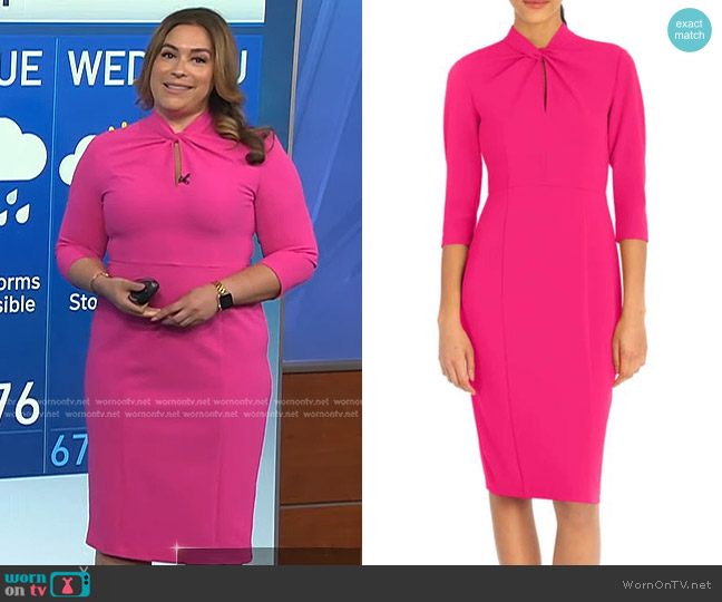 WornOnTV: Violeta Yas’s pink twisted keyhole dress on NBC News Daily ...