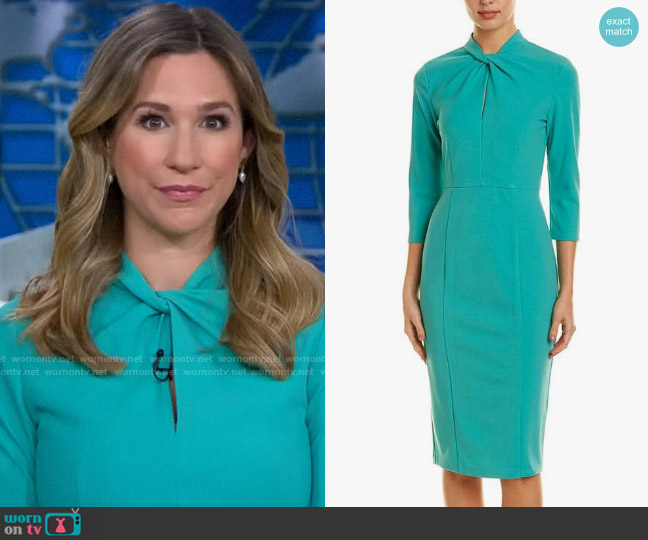 WornOnTV: Caitlin Huey-Burns’s teal green twist-neck dress on CBS ...