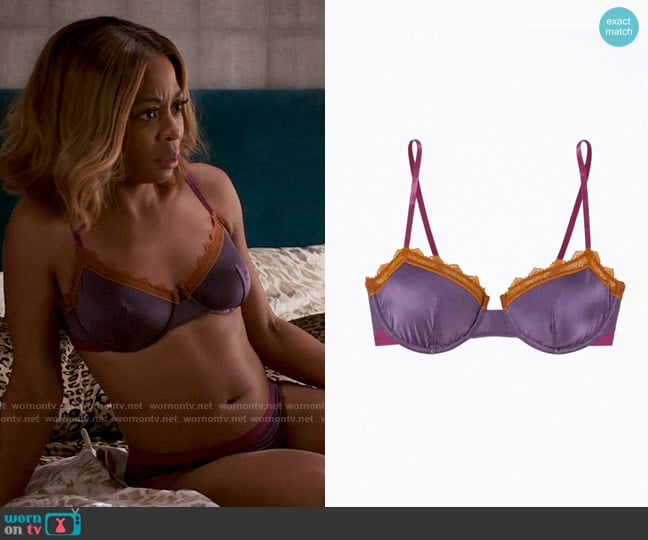 Renee’s purple bra on Run the World