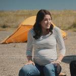 Drea’s white striped maternity top on Manifest