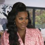 Kenya’s floral textured confessional blazer on The Real Housewives of Atlanta