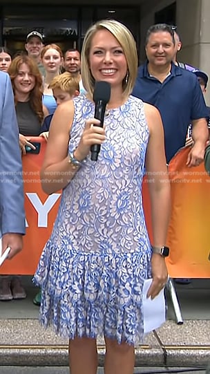 Dylan's blue lace tiered dress on Today