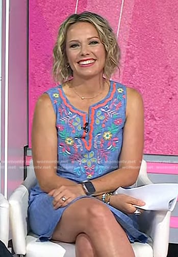 Dylan's embroidered chambray dress on Today