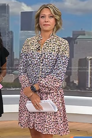 Dylan’s floral colorblock dress on Today