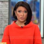 Elaine Quijano’s red roll-neck top on CBS Mornings