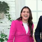 Elena Besser’s hot pink pant suit on Today