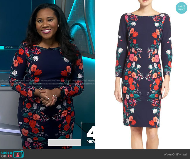 WornOnTV: Kay Angrum’s navy floral sheath dress on NBC News Daily | Kay ...