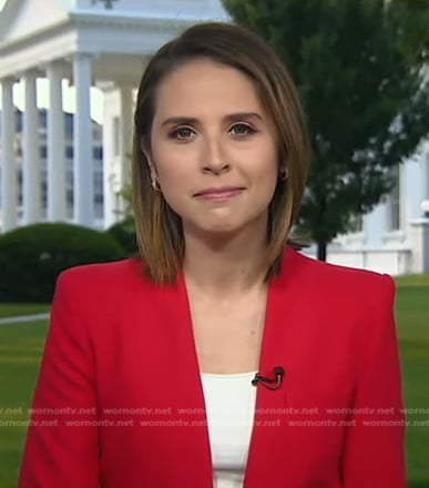 Elizabeth’s red jacket on Good Morning America