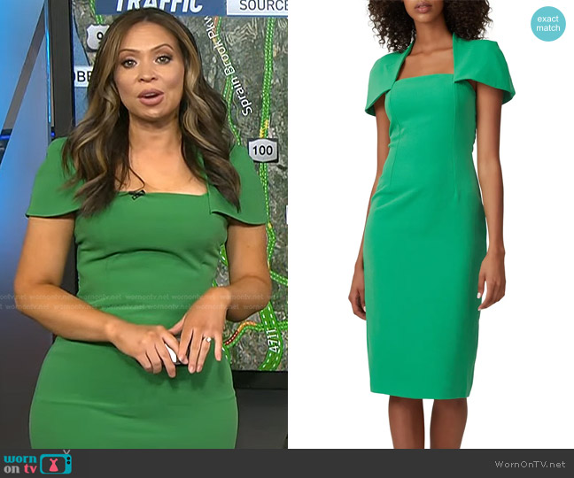 WornOnTV: Adelle’s green square neck sheath dress on Today | Adelle ...