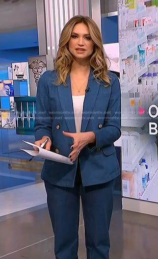 Ellison Barber’s denim suit on NBC News Daily