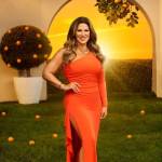 Emily’s orange one shoulder dress on The Real Housewives of Orange County