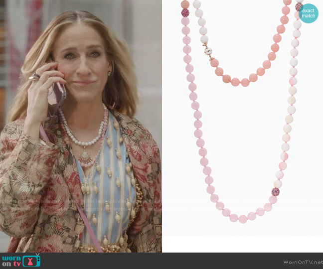 Emily P. Wheeler Wrap Bead Necklace worn by Carrie Bradshaw (Sarah Jessica Parker) on And Just Like That