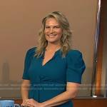 Emily West’s teal twist front dress on Today