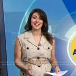 Erielle’s beige belted safari vest on Good Morning America