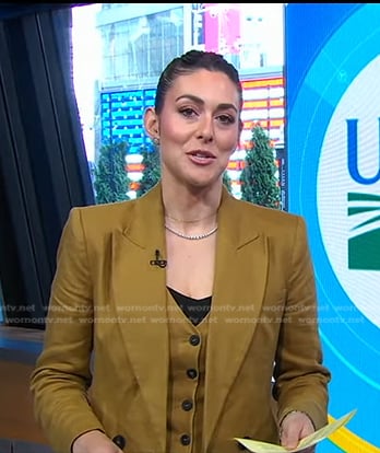 Erielle’s khaki vest and blazer on Good Morning America