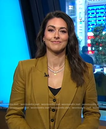 Erielle’s khaki vest and blazer on Good Morning America