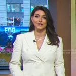 Erielle’s white double breasted blazer on Good Morning America