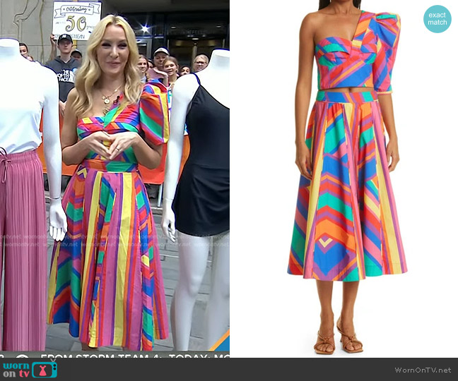 WornOnTV: Chassie’s rainbow stripe top and skirt on Today | Chassie ...