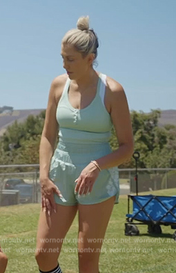 Gina's mint printed shorts on The Real Housewives of Orange County