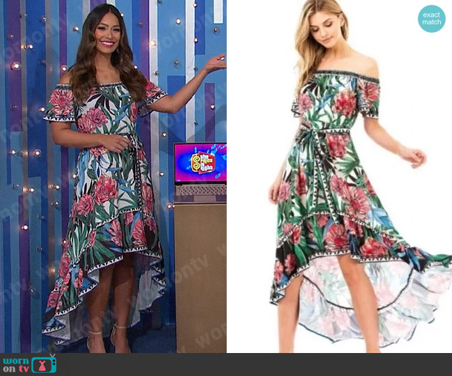 Flying Tomato Floral Maxi Dress worn by Manuela Arbeláez on The Price is Right