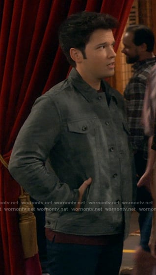 Freddie’s grey suede trucker jacket on iCarly