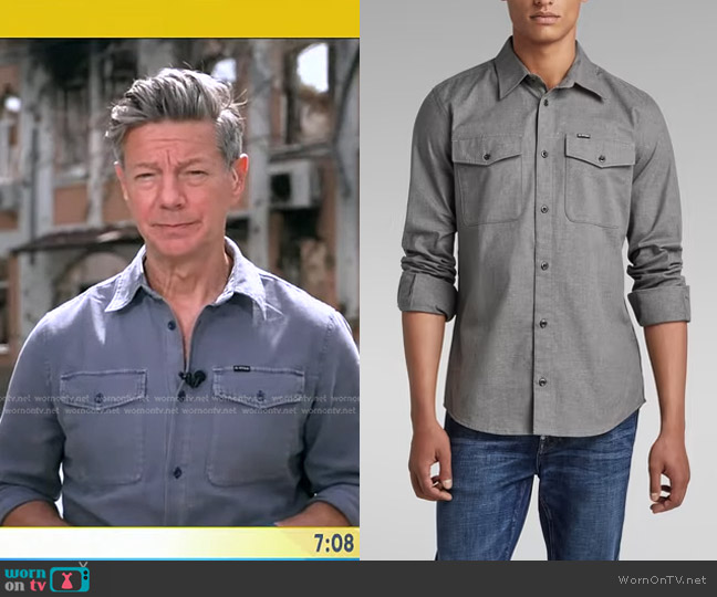 G-Star Raw Marine Slim Shirt worn by Ian Pannell on Good Morning America