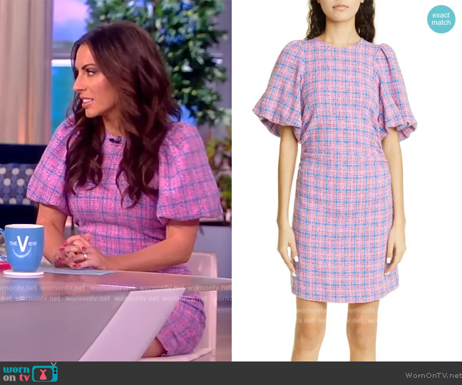 Ganni Check Suiting Mini Dress worn by Alyssa Farah Griffin on The View