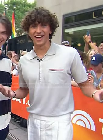 Gavin Casalegno's grey polo shirt on Today