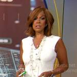 Gayle King’s white v-neck dress on CBS Mornings