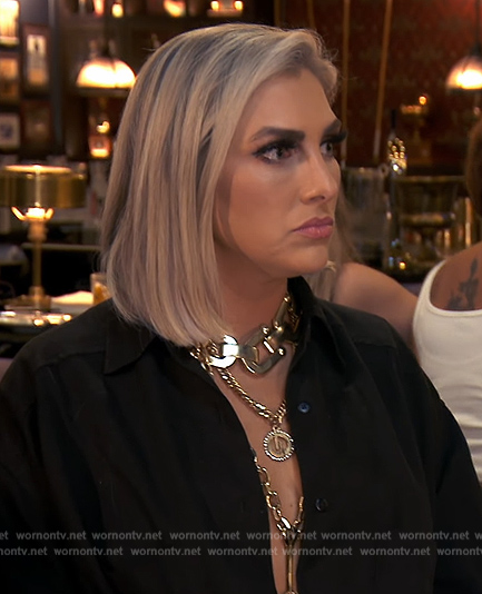 Gina's gold necklace on The Real Housewives of Orange County